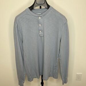 J Crew - Men’s Buttoned Long Sleeve Henley Shirt - Medium